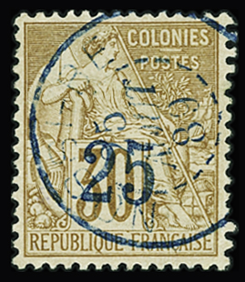 N°5 25 s. 30c brun, obl., TTB.