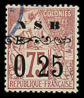 N°14 0.25 s. 75c rose, obl., TB. Signé A. Brun