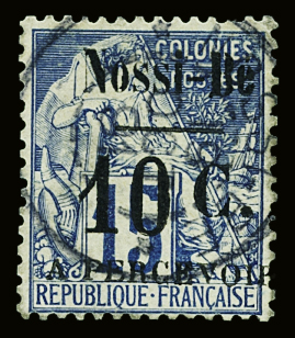 Taxe N°12 10c s. 15c bleu, obl., TB. Signé Calves