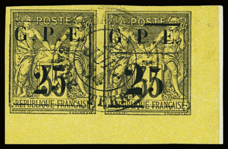 N°2aa 25 s.35c violet noir s. jaune, variété "25" avec