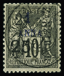 N°33 2 1/2 et 25 sur 1a s.10c noir, obl., TB. Signé