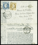 N°36 et 37 obl. ETOILE s. Agence HAVAS, càd PARIS 27/12/70, arr. LONDON 3/1, TTB. LE BAYARD