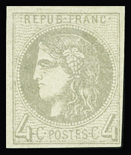 N°41Ba 4c gris-jaunâtre R II, neuf *, TB