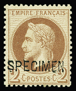 N°26Bc 2c brun-rouge, surch. SPECIMEN, neuf *, TB. Signé A.Brun