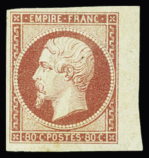N°17B 80c rose, bdf, neuf *, TB. Signé Calves