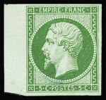 N°12b 5c vert foncé, bdf, neuf *, TB. Signé Calves