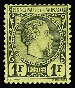 N°9 1f noir sur jaune, Charles III, bon centrage, neuf *, TB