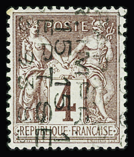 N°14 Sage 4c lilas-brun, 15 SEPT, TB. Signé Calves