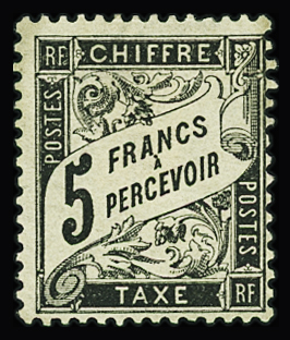 N°24 5f noir, neuf *, frais et TB. Signé JF.Brun