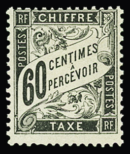 N°21 60c noir, neuf *, TB. Signé A.Brun