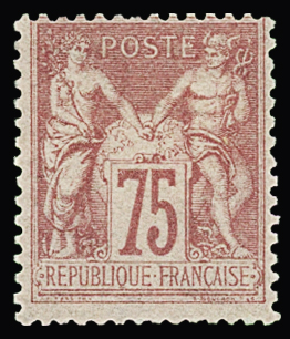 N°81 75c rose, neuf *, inf. ch., TB. Signé Calves
