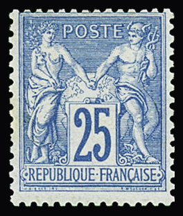 N°79 25c bleu, neuf *, TB