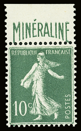 N°188A 10c vert Minéraline, bien centré, neuf *, TB.