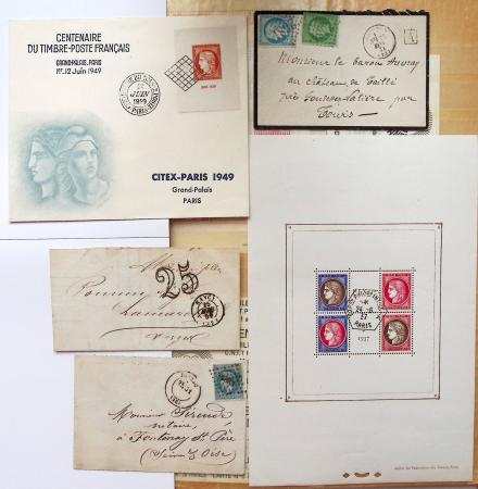 1849-1960, Accumulation de classeurs de France, avec