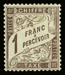 N°25 1f marron, neuf **, TB