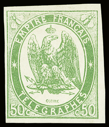 N°2 50c vert, neuf *, TB. Signé A. Brun