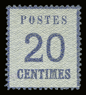 N°6b 20c bleu, neuf **, TB