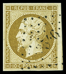 N°9a 10c bistre-brun, obl. PC 3546 de Vesoul (Haute-Saône),