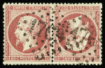 N°24b 80c rose, paire tête-bêche, obl. GC 1769 Le Havre