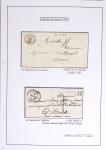 JANVIER 1849 Collection de 36 lettres avec oblitérations