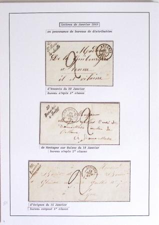 JANVIER 1849 Collection de 36 lettres avec oblitérations