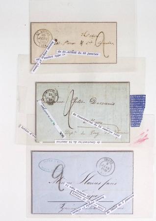 JANVIER 1849 Collection de 36 lettres avec oblitérations