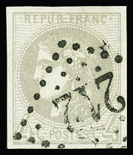 N°41Ba 4c gris jaunâtre Report 2, obl. GC 212 de Auch