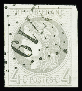 N°41Be 4c gris clair Report 2, obl. GC 2719 de Olliergues