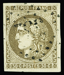 N°47a 30c brun clair, obl. GC 532 de Bordeaux (Gironde),