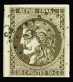 N°47 30c brun, voisin, obl. GC 2310 de Mende (Lozère),