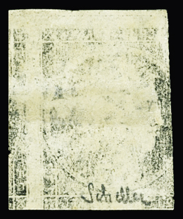 N°3a 20c noir sur blanc, essai avec double impression