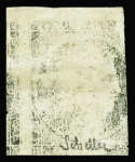 N°3a 20c noir sur blanc, essai avec double impression