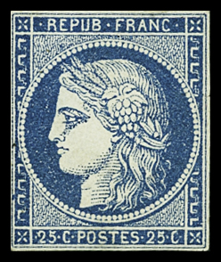 N°4 25c bleu