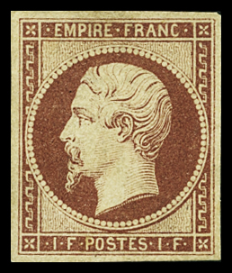 N°18 1f carmin, neuf sans gomme, TB