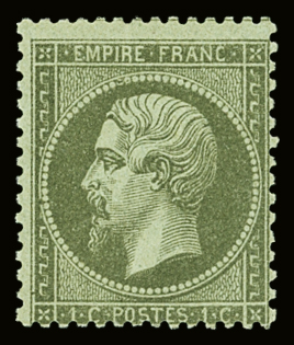 N°19 1c vert-olive, neuf **, TB