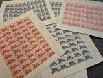 1920-1998, Accumulation de timbres par multiple et