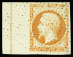 N°16c 40c orange, bord de feuille avec filet d'encadrement,