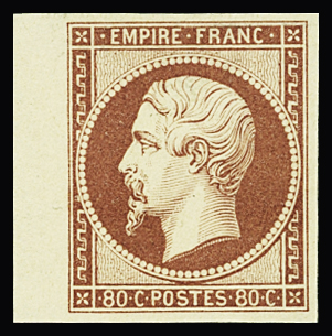 N°17Ae 80c carmin terne, Tirage des Arts et Métiers,