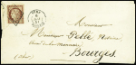 N°6 1f carmin, touché, obl. grille +T15 Bône 6 mai