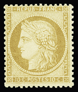 N°36 10c bistre-jaune, neuf * infime trace de charnière,
