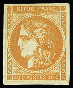 N°48 40c orange, neuf *, TB. Signé A.Brun
