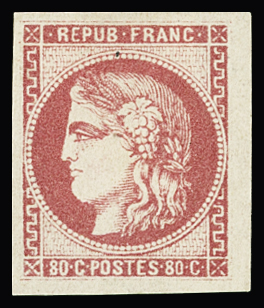 N°49 80c rose, neuf *, TB. Signé Calves