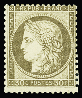 N°56 30c brun, neuf *, TB. Signé Calves