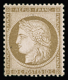 N°58 10c brun sur rose, neuf *, TB