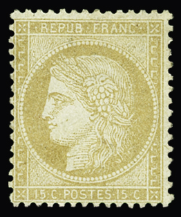 N°59 15c bistre, neuf *, TB