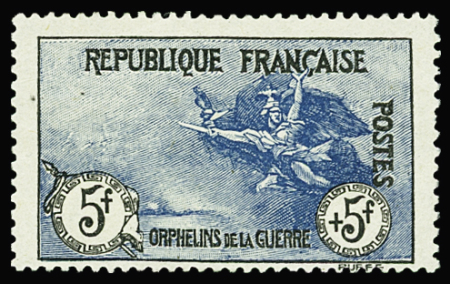 N°155 5f +5f Orphelins de guerre, bon centrage, très