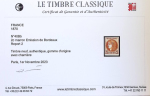 N°40Bb 2c marron Report 2, neuf *, TB, R. Signé JF.Brun,