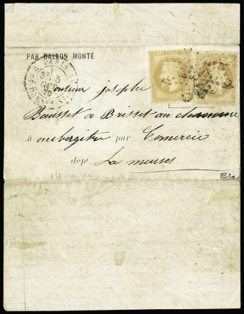 N°28, 2   pièces, OBL étoile 20 + CAD "Paris R.