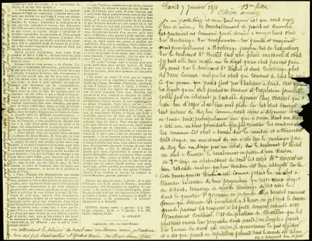 N°37 OBL étoile muette + CAD "Paris (60)" (7 janv