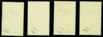 N°2c, 3b, 4b, 5c, tous variété valeur faciale doublée,
